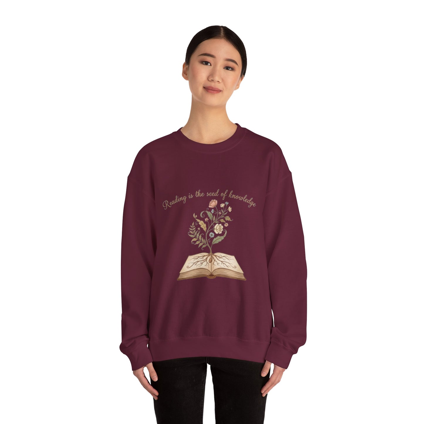 Reading Is The Seed Of Knowledge Unisex Crewneck Sweatshirt