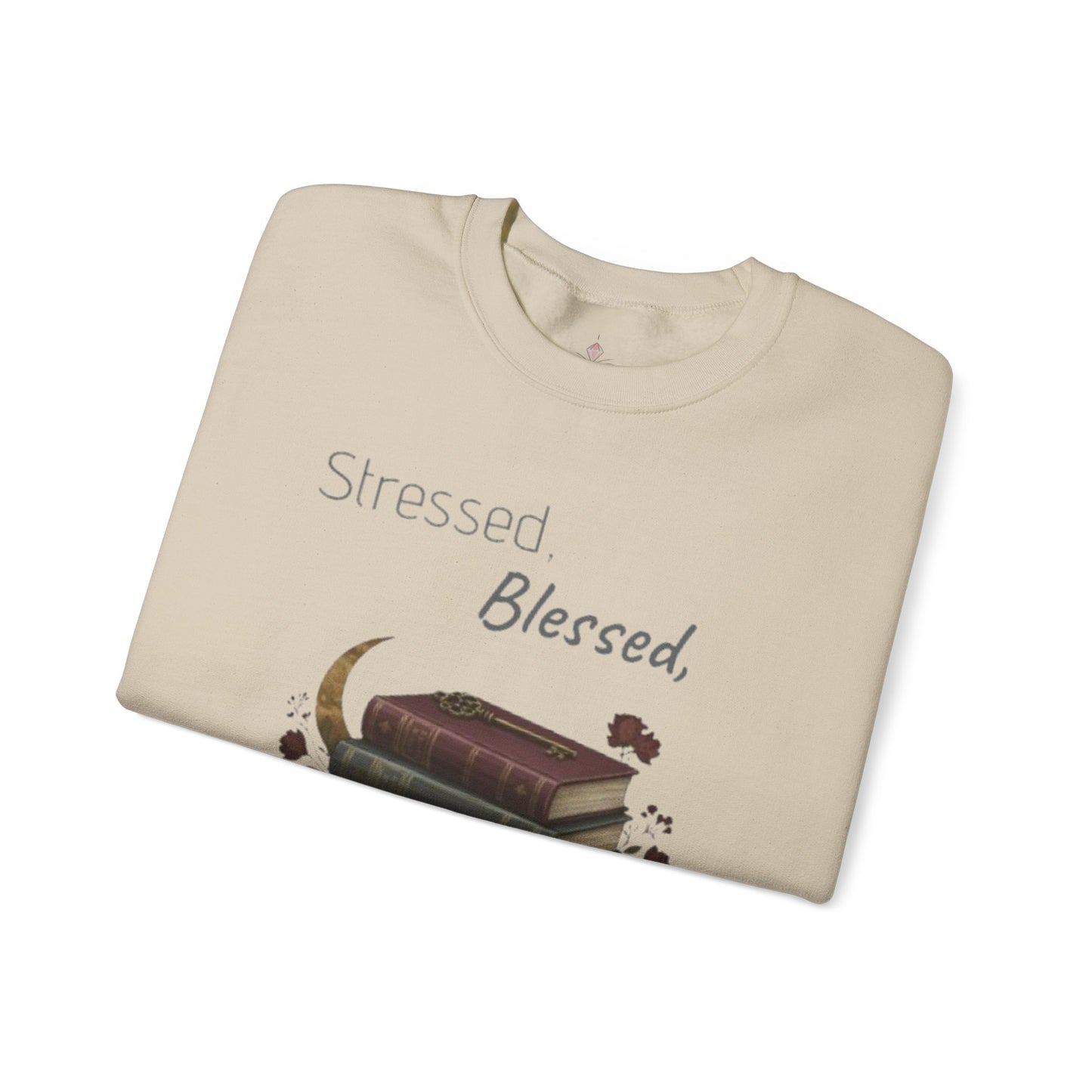 Stressed, Blessed, and Barely Rested Unisex Crewneck Sweatshirt