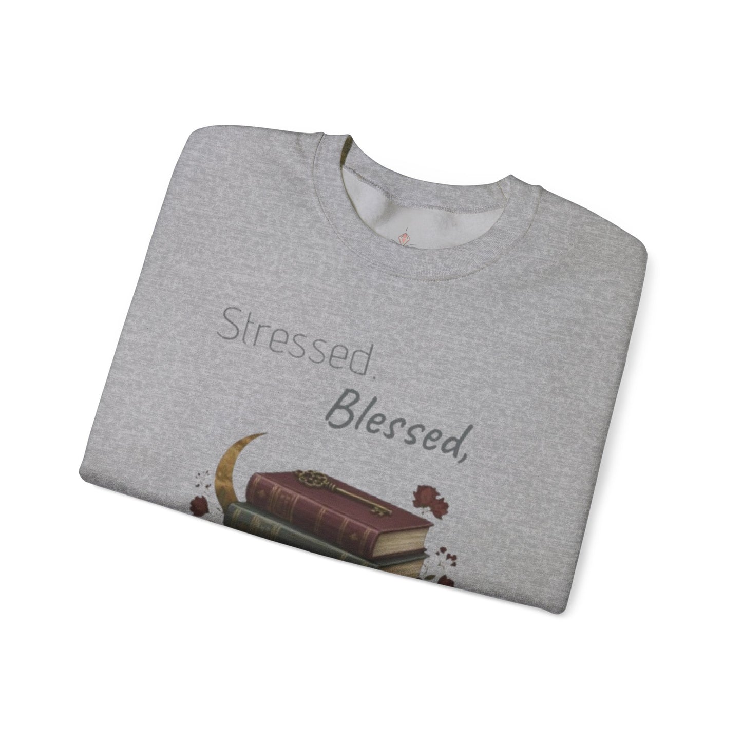 Stressed, Blessed, and Barely Rested Unisex Crewneck Sweatshirt