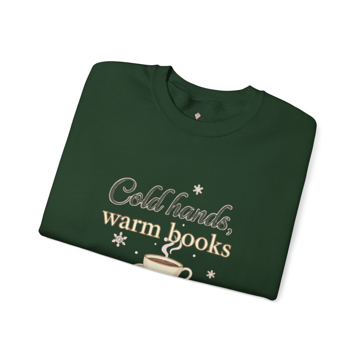 Cold Hands, Warm Books Unisex Crewneck Sweatshirt