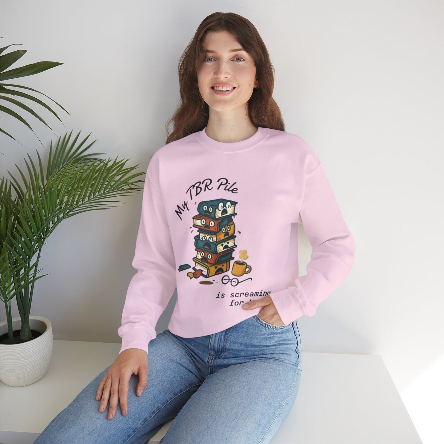 My TBR Pile Is Screaming Unisex Crewneck Sweatshirt