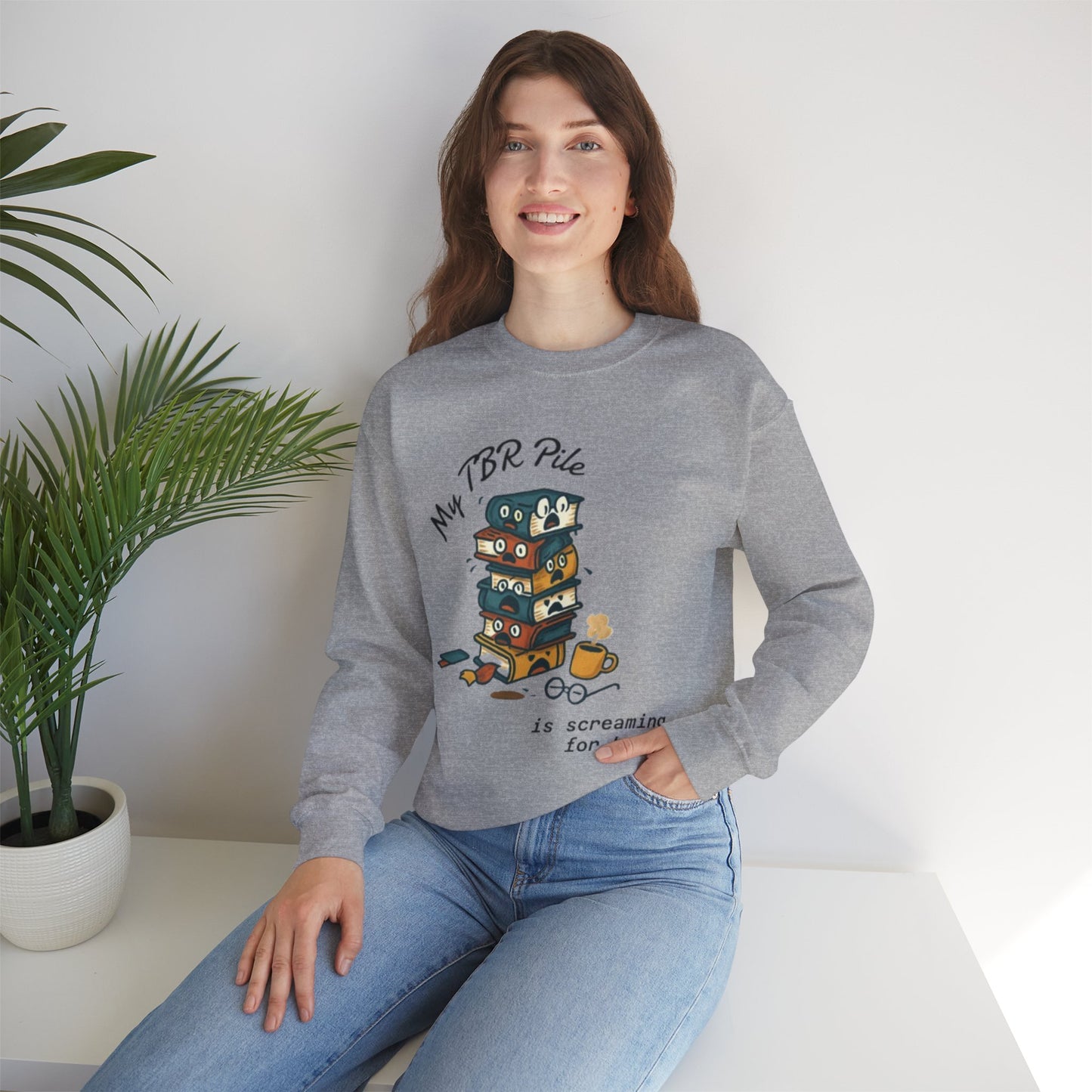 My TBR Pile Is Screaming Unisex Crewneck Sweatshirt