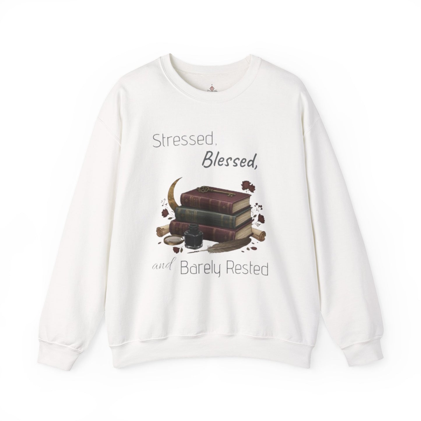 Stressed, Blessed, and Barely Rested Unisex Crewneck Sweatshirt