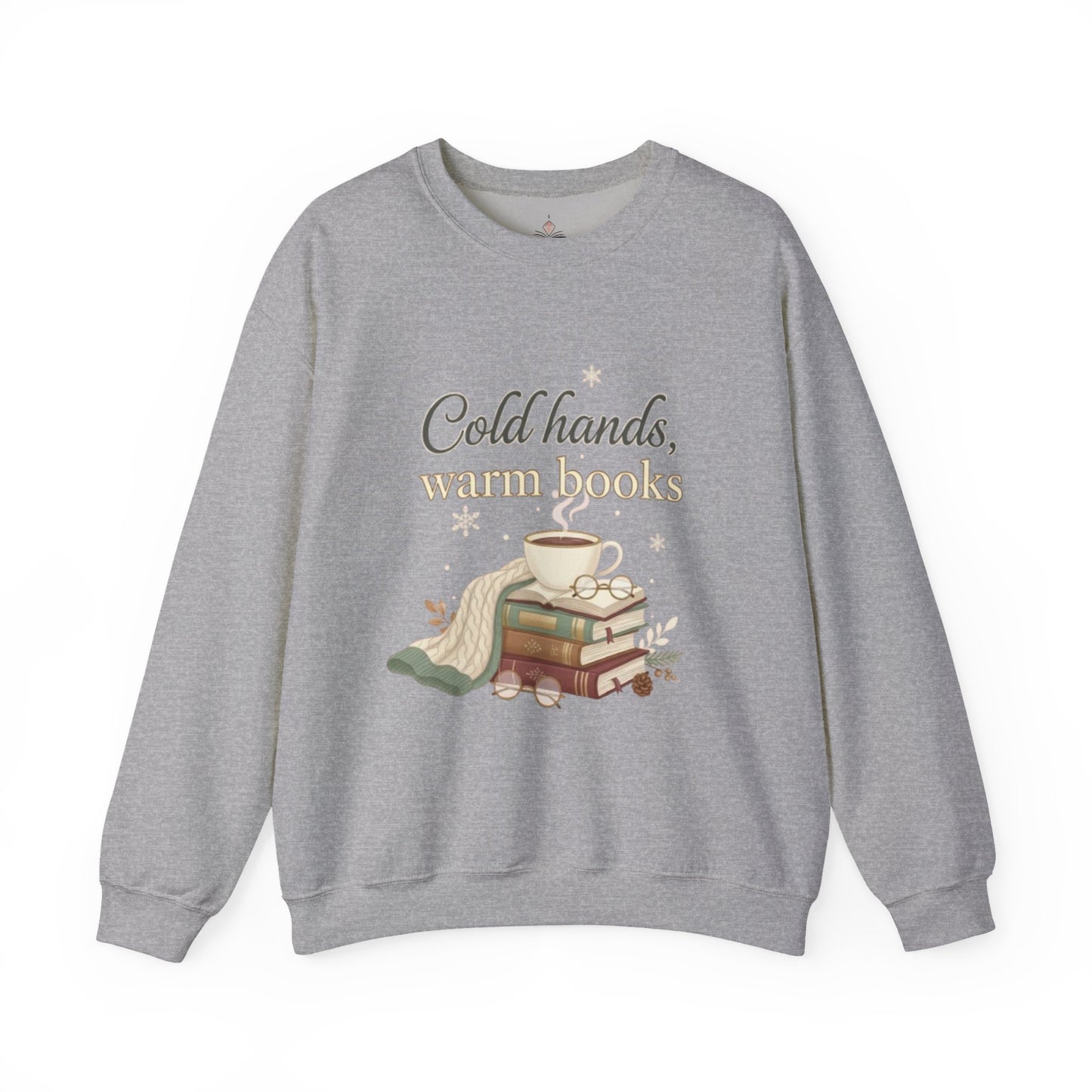 Cold Hands, Warm Books Unisex Crewneck Sweatshirt