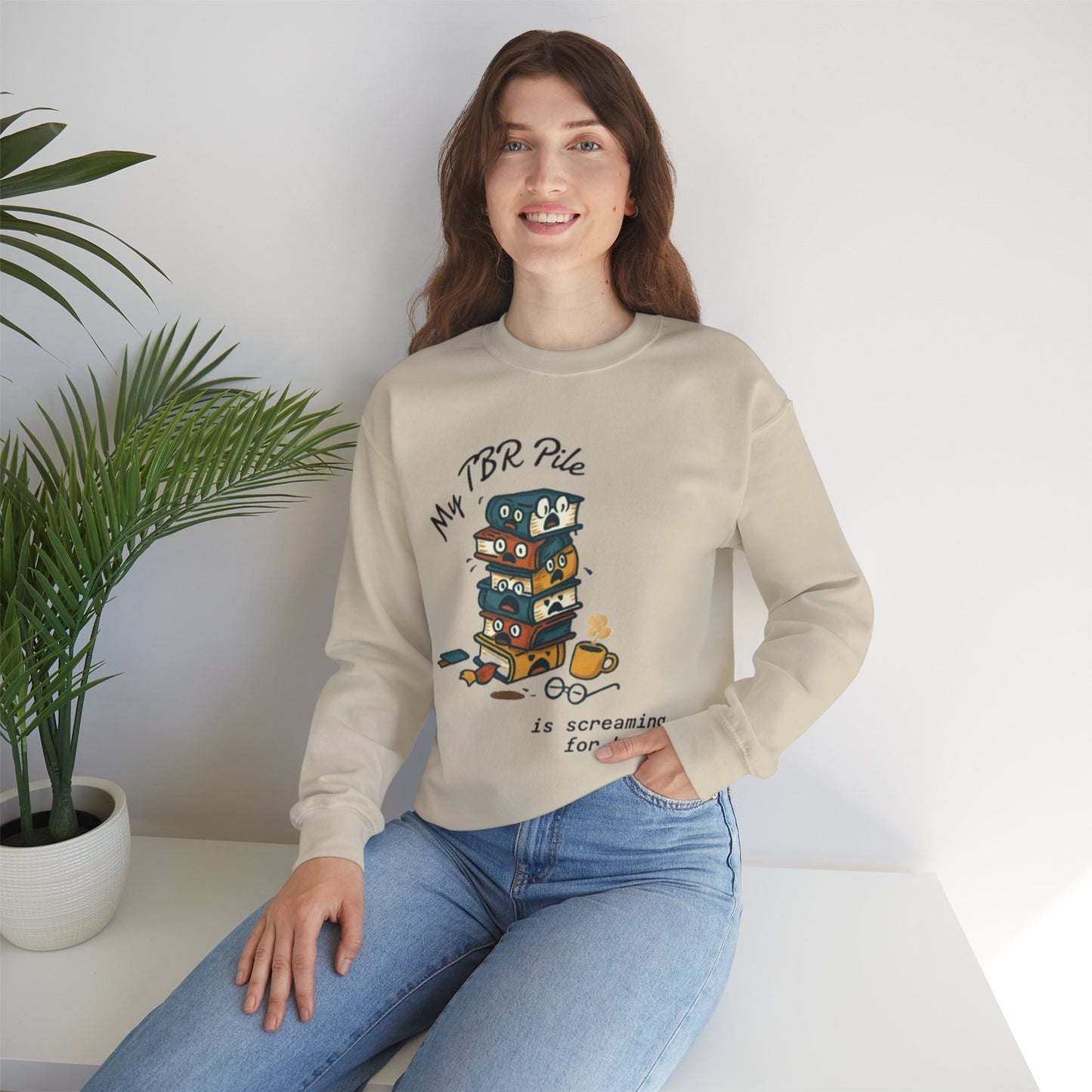 My TBR Pile Is Screaming Unisex Crewneck Sweatshirt
