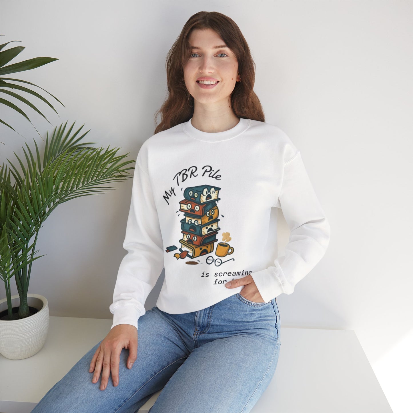 My TBR Pile Is Screaming Unisex Crewneck Sweatshirt