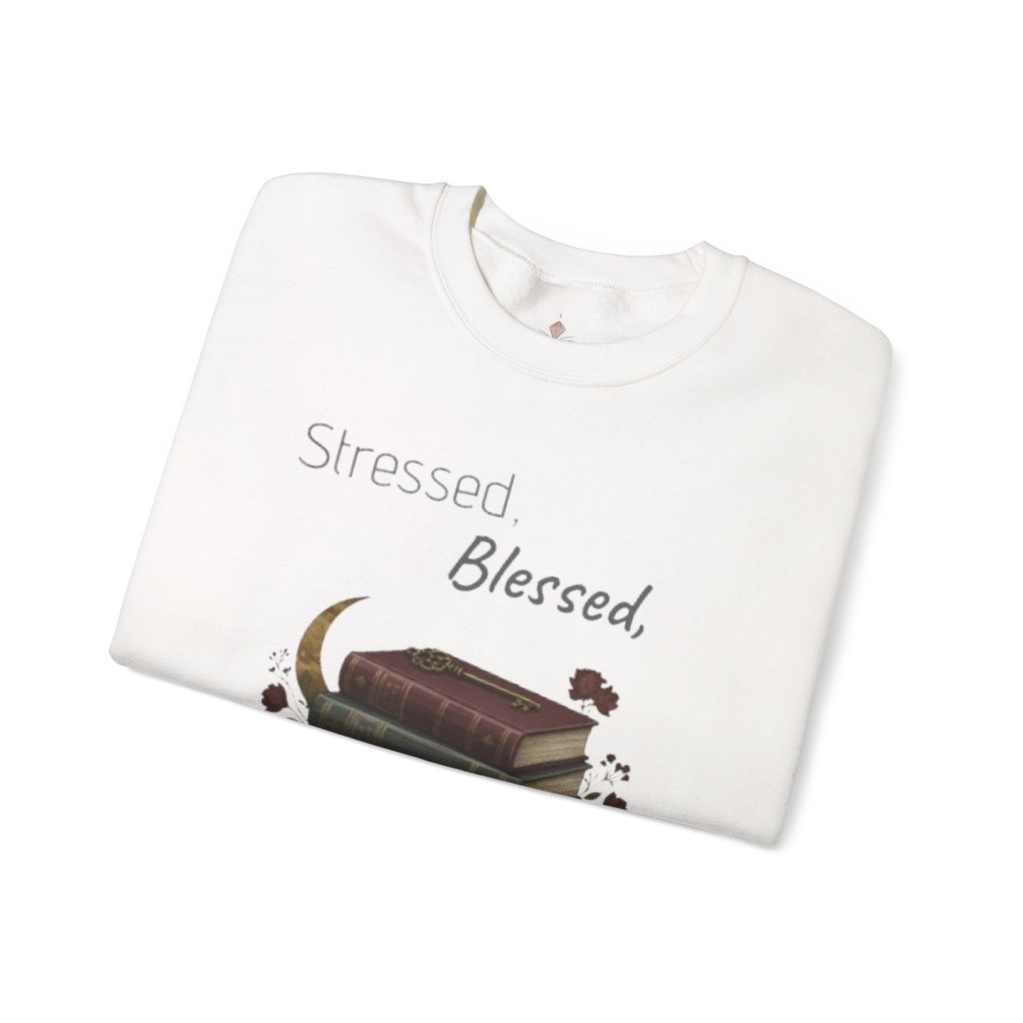 Stressed, Blessed, and Barely Rested Unisex Crewneck Sweatshirt